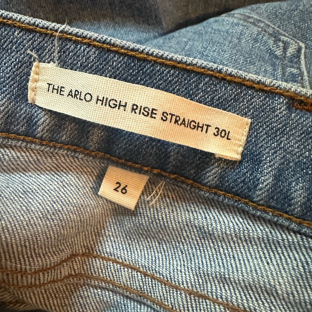 Denim Forum The Arlo Hi-Rise Straight Jean Size 26 - Picture 3 of 14